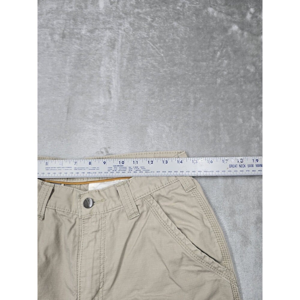 Carhartt Cargo Pants Mens 30x30 Tan Khaki Ripstop Relaxed Fit Workwear Casual - Picture 3 of 9